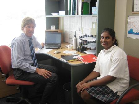 Yr 9 Dean with Isiri Premachandra